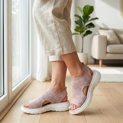⏳LAST DAY SALE ONLY ￡11.99!!🔥🔥Women's Breathable Knit Platform Sandals