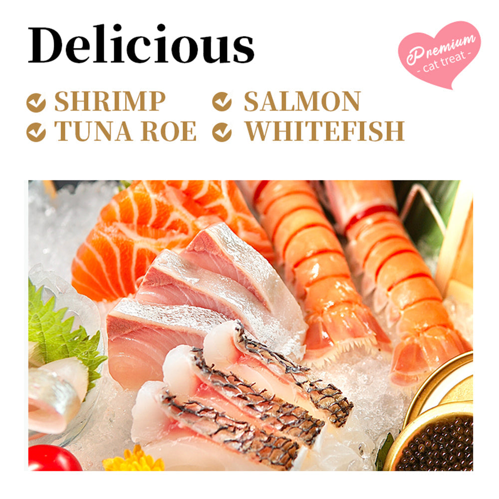 CAT FOREST Puree Chicken with Salmon Cat Treats
