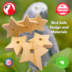 2682 Pk6 Jumbo Natural Wood Stars