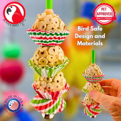 2747 Three Stripe Mini Cake Parrot Toy