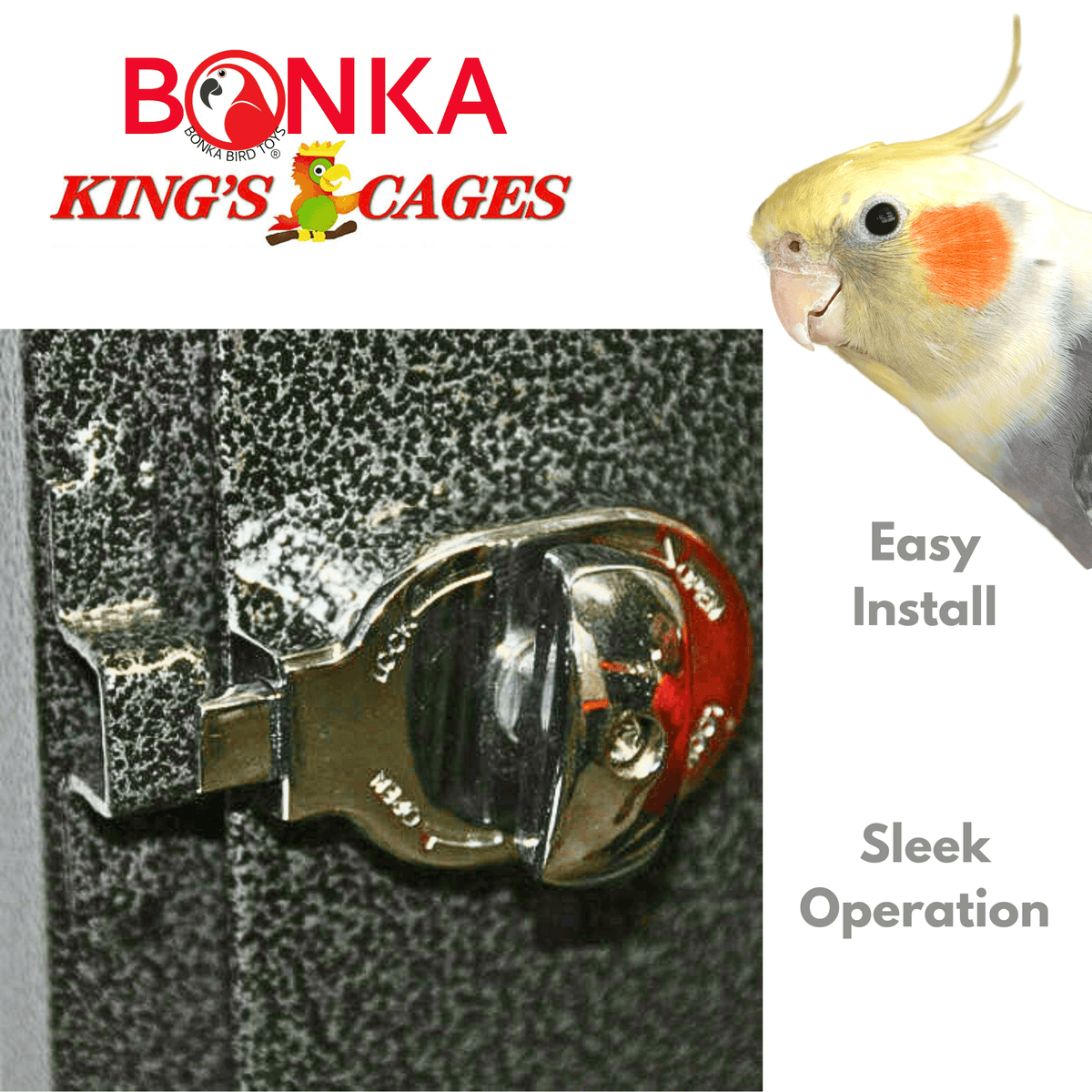 1334 Lock 6 Round Feeder Door Lock