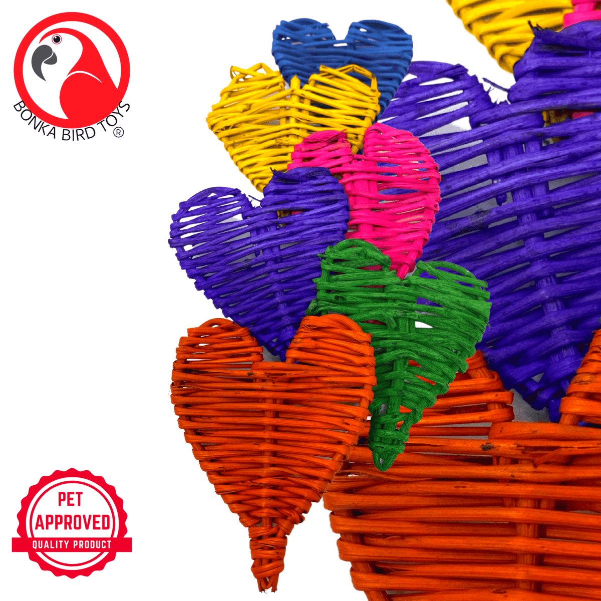 3348 Pk6 Small Colored Vine Hearts