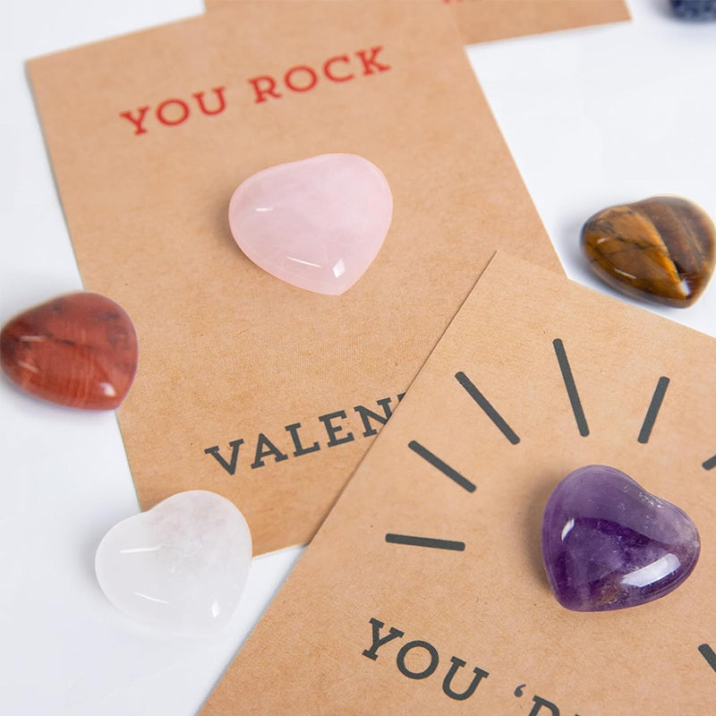 💝24 Pack Valentines Cards with Heart-Shape Crystals💝