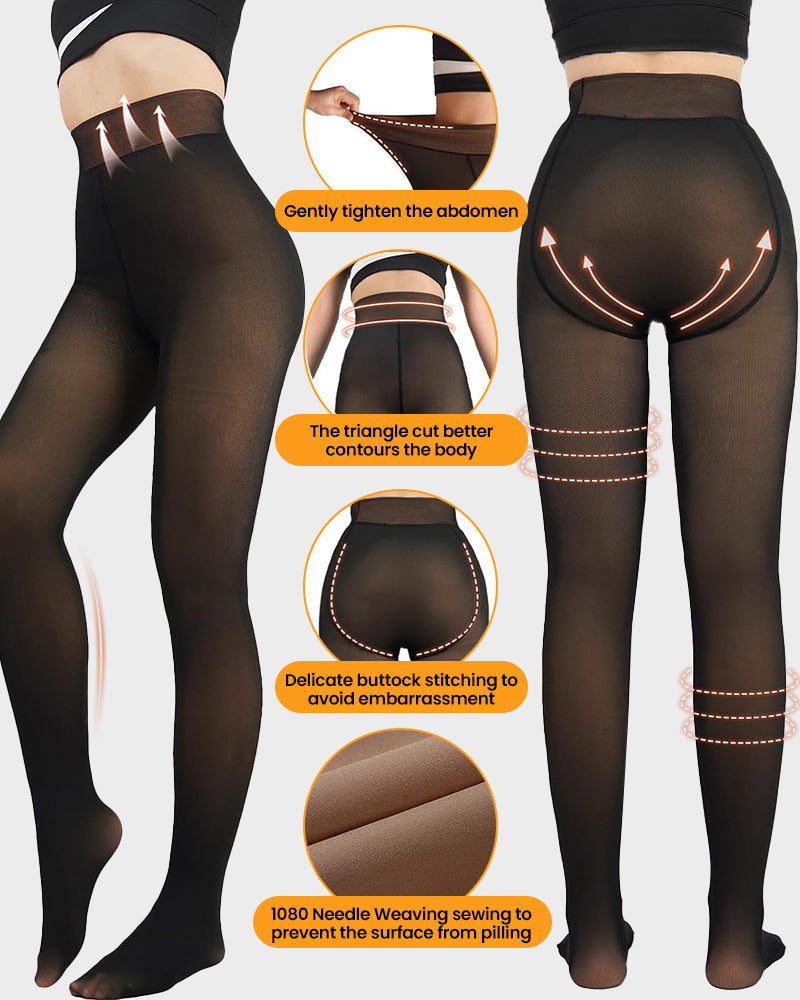 ❄️Winter Hot Sale 50% OFF 🤩Translucent Polyester Lined Tights