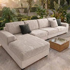 Modern Leaf Jacquard Water-Repellent Anti-Scratch Stretch Full Wrap Sectional Couch Cover