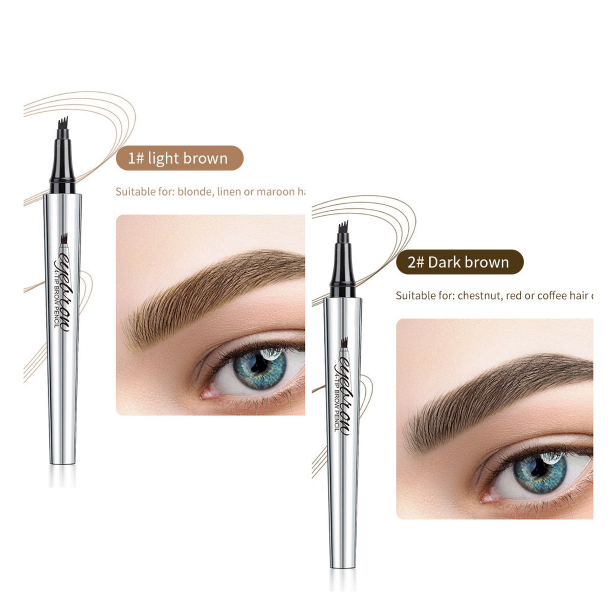 🔥 Waterproof Microblading Eyebrow Pen 4 Fork Tip Tattoo Pencil
