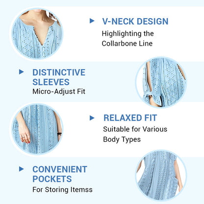 ⏰Last Day Sale 50% Off💃Women's Elegant V-Neck Hollow-Out Solid Dress