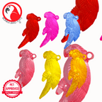 2526 Pk6 Color Acrylic Parrot Beads