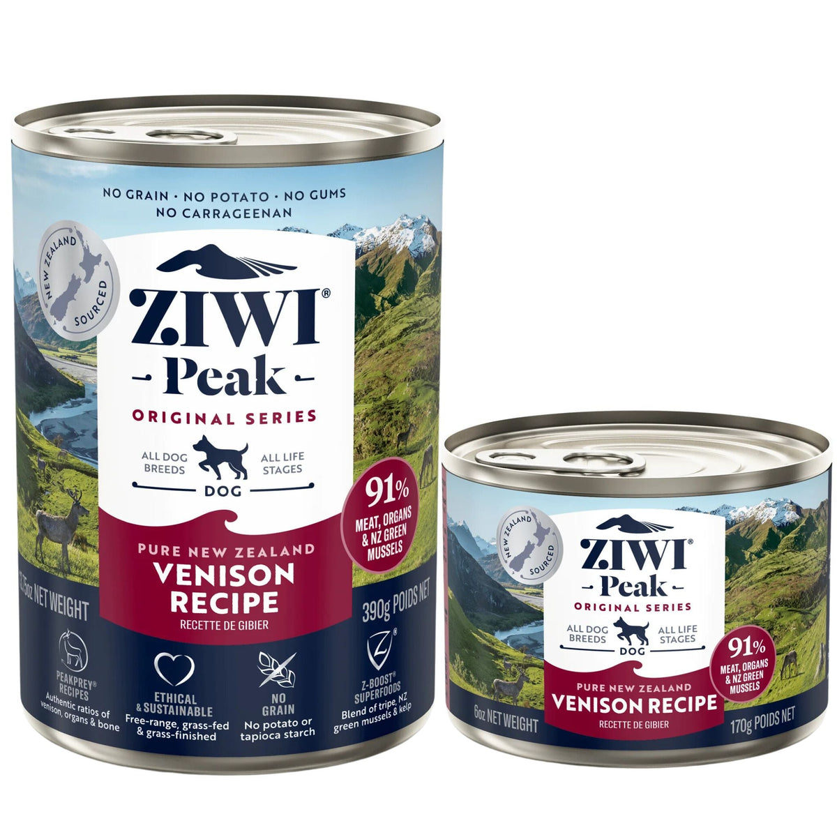 ZIWI Peak Dog Food Cans Venison