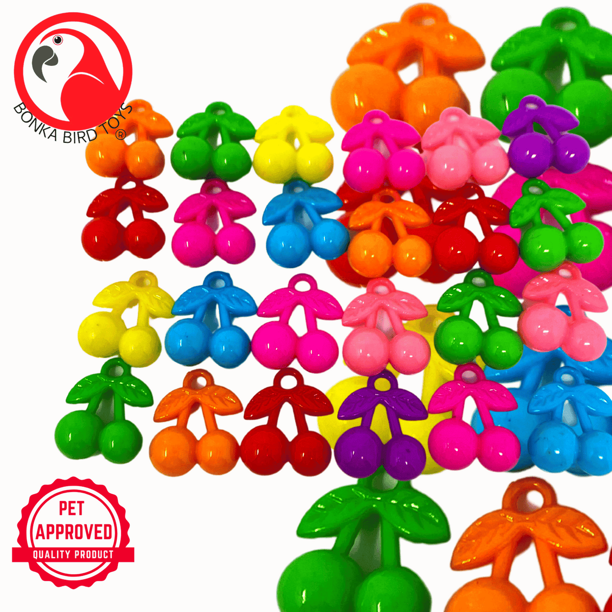 2952 PK24 Plastic Cherry Beads
