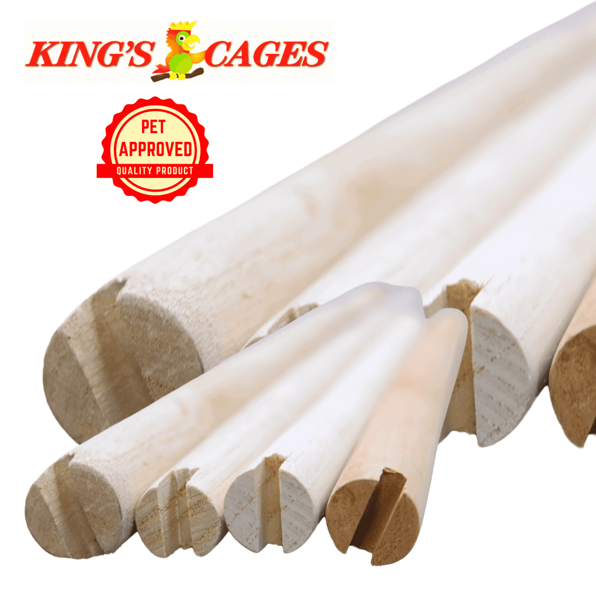 Universal Pine Dowel Perch 20 1/2" Long X 1/2" (Fits Kings Cages ES 2016)