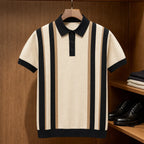 🔥CLEARANCE SALE🔥 Retro Stripe Knit Polo Shirt