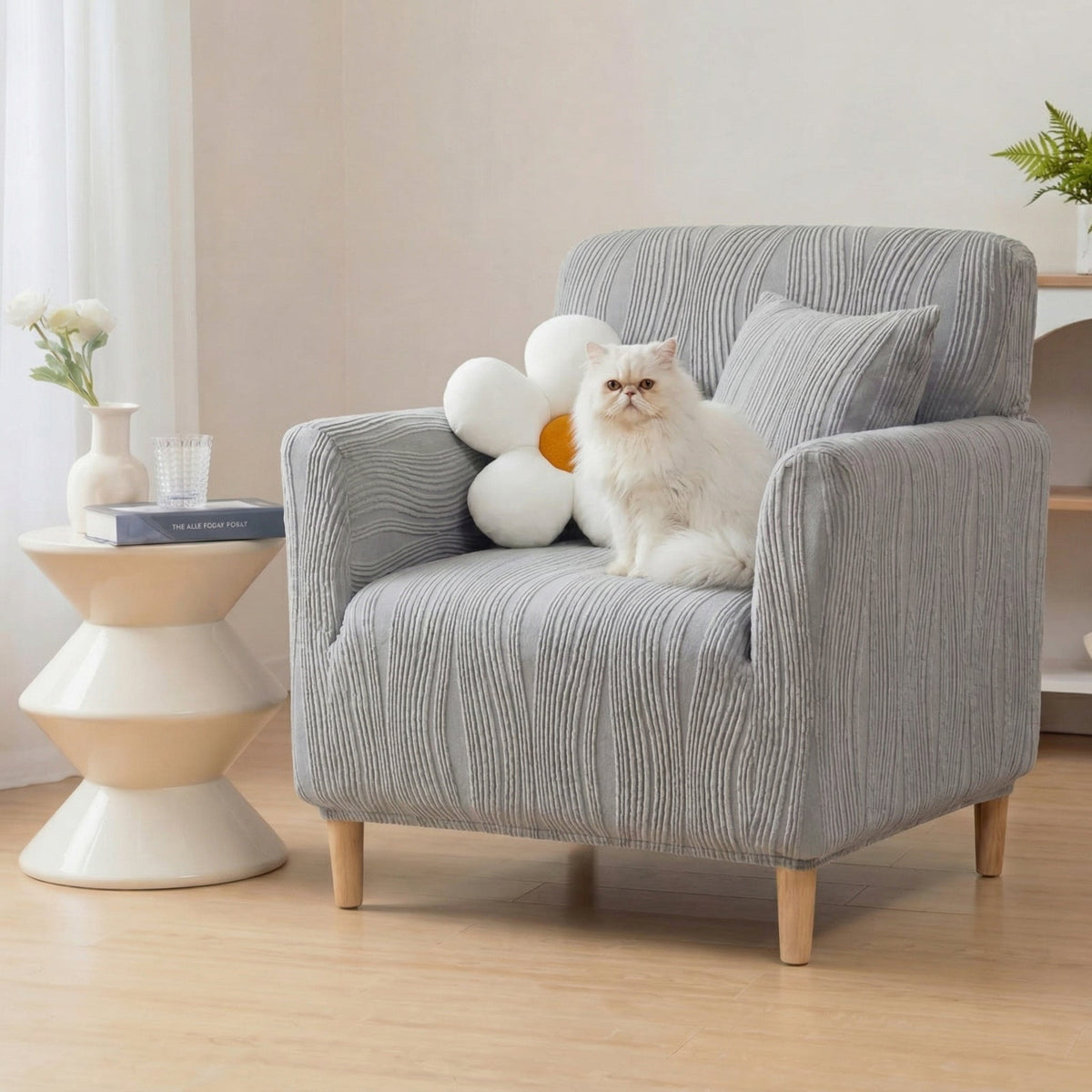 Jacquard Stretch Full-Cover Anti-scratch Armchair Cover