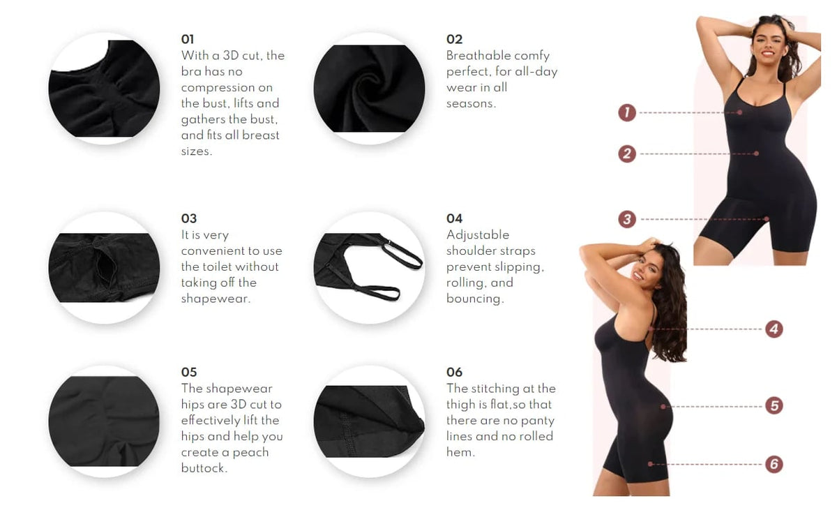 🎁Summer Sale 50% OFF🔥SMOOTHING SEAMLESS FULL BODYSUIT SHAPEWEAR