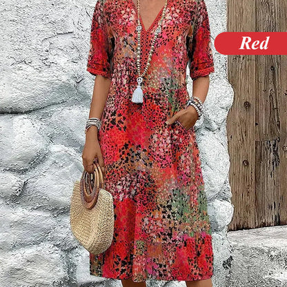 💥2025 Mother's Day Sale 49% OFF🤩Vibrant midi dress