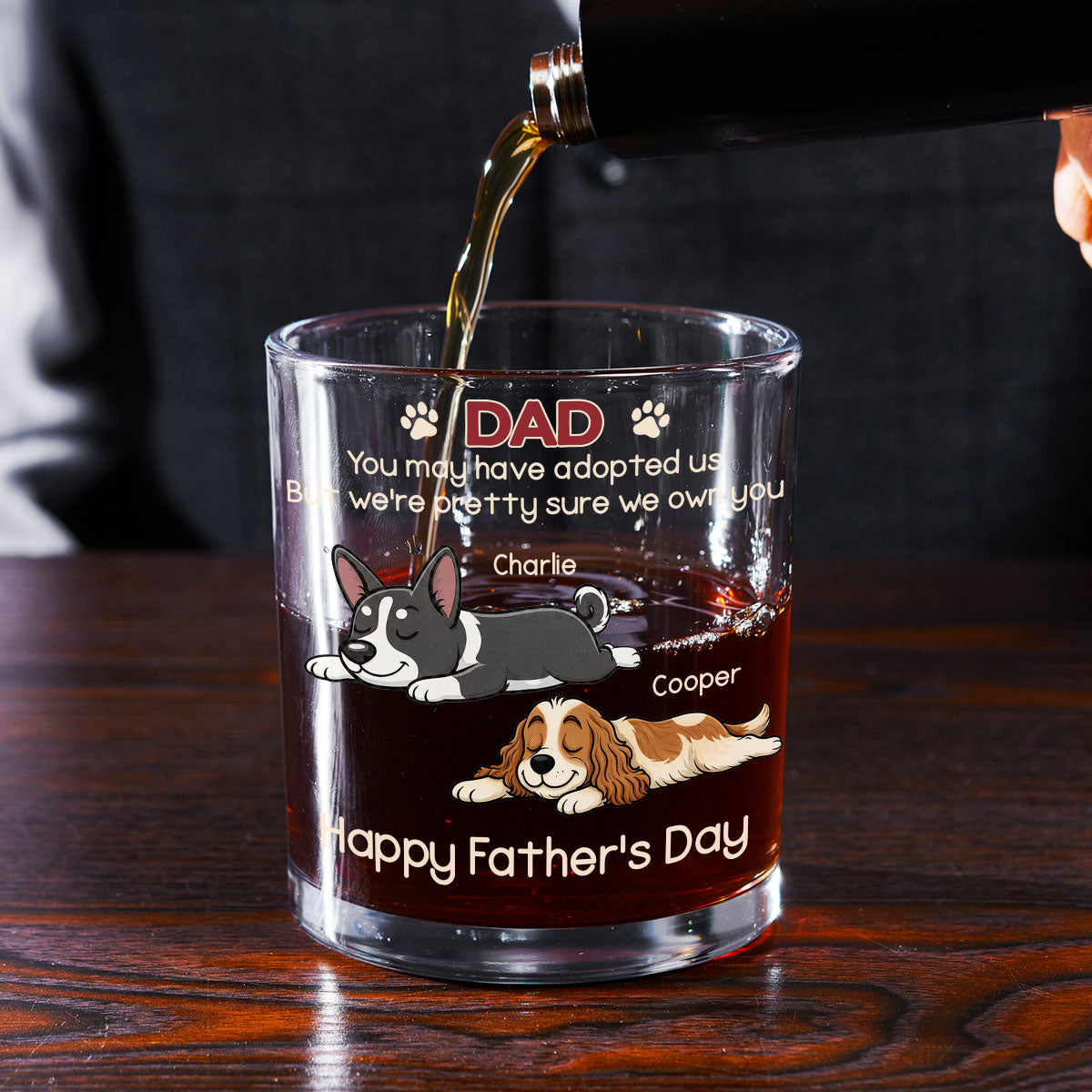 I Own You For Sure Retro Ver - Personalized Whiskey Glass
