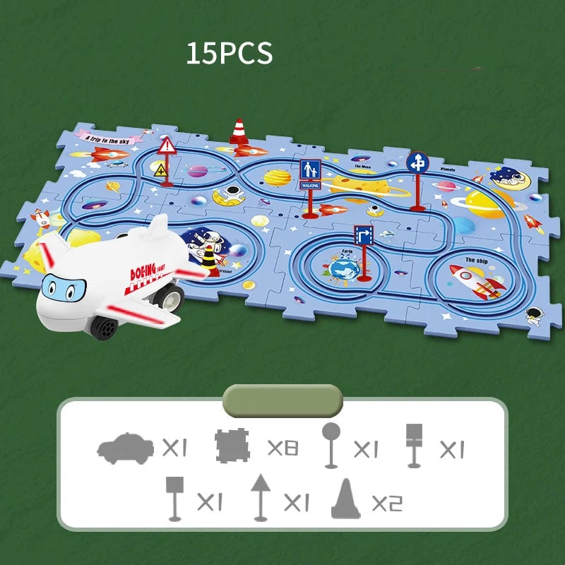 🚗Summer Hot Sales - 49% OFF🔥Children's Educational Puzzle Track Car Play Set🧩