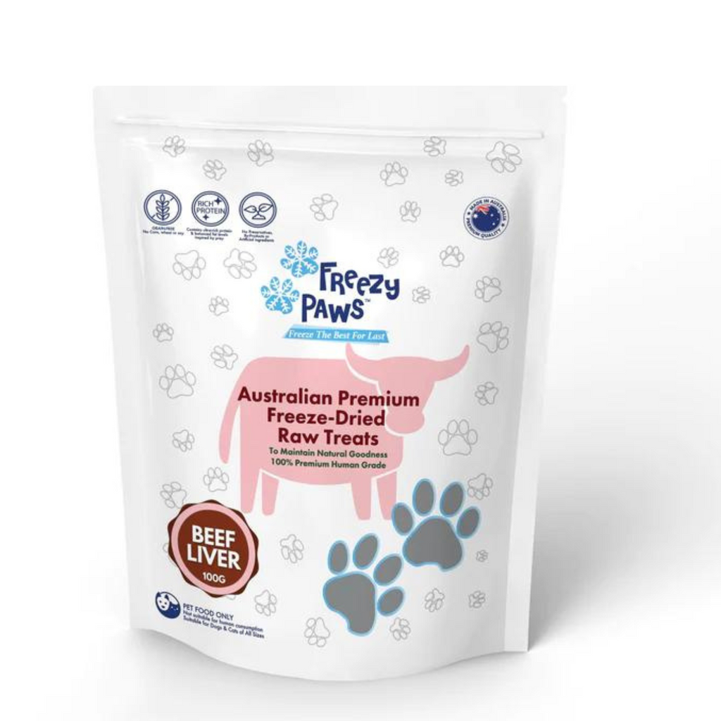 Freezy Paws Freeze Dried Beef Liver Pet Treats for Cats & Dogs