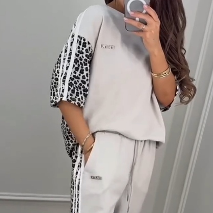 🌺2025 New Arrive🔥Leopard Print Patchwork Sweatshirt | Matching Set