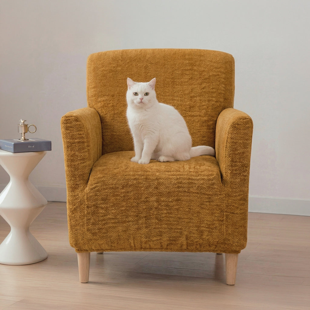 Herringbone Full Coverage Comfortable Scratch-Resistant Sofa Protection Magic Armchair Cover