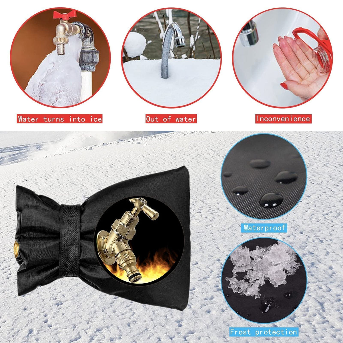 ❄️LAST DAY SALE - BUY 1 GET 1 FREE!!⚡50K+ SOLD!✨Outdoor Faucet Covers for Winter Freeze Protection❄️