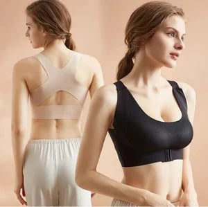 🤩HOT SALE - 50% OFF💝Front Closure Cross-Back Wireless Posture Bra
