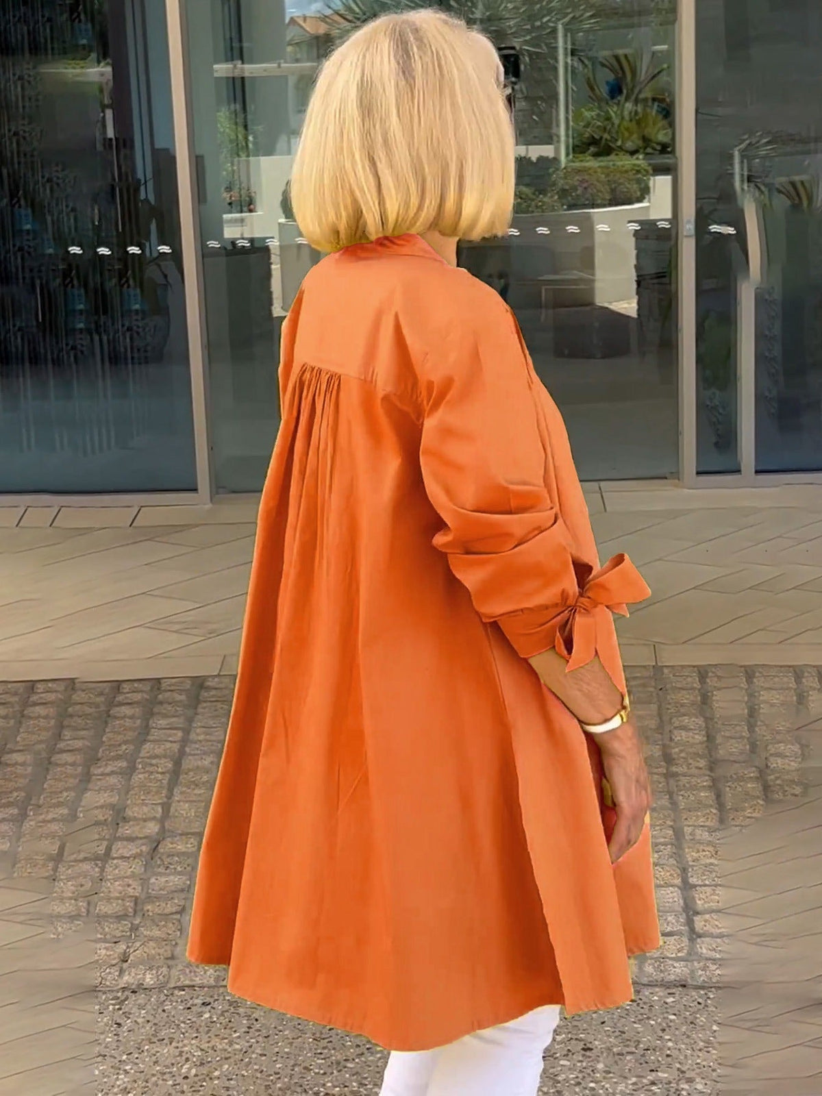 💥Free shipping💥Solid Color Long Cotton Shirt Jackets FOR Women