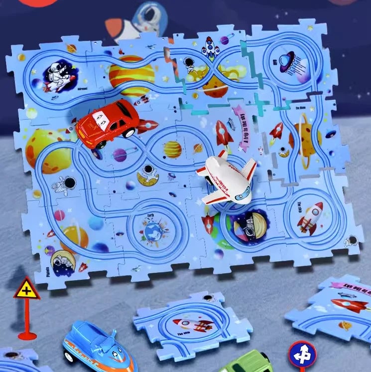 🚗Summer Hot Sales - 49% OFF🔥Children's Educational Puzzle Track Car Play Set🧩