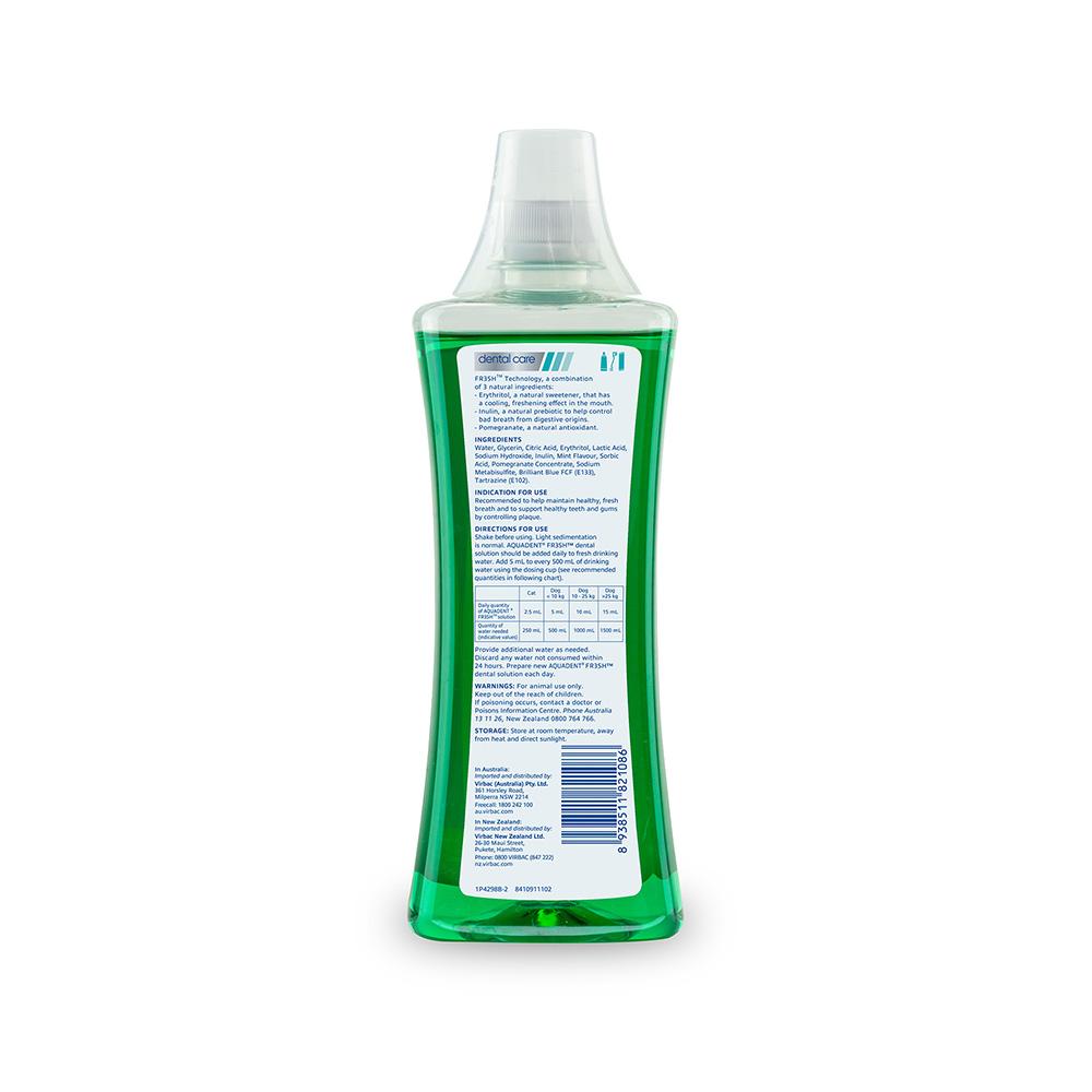 VIRBAC Aquadent Fresh Dental Health Water Additive For Dogs & Cats