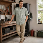 🎁10 Pack for $34.99⚡- Men’s Short Sleeve Utility Work Shirt