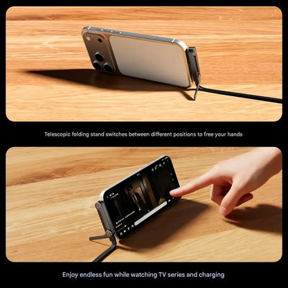 🎁Year-End Sale 70% OFF🏆⚡2-in-1 Fast Charging Cable with Adjustable Phone Stand