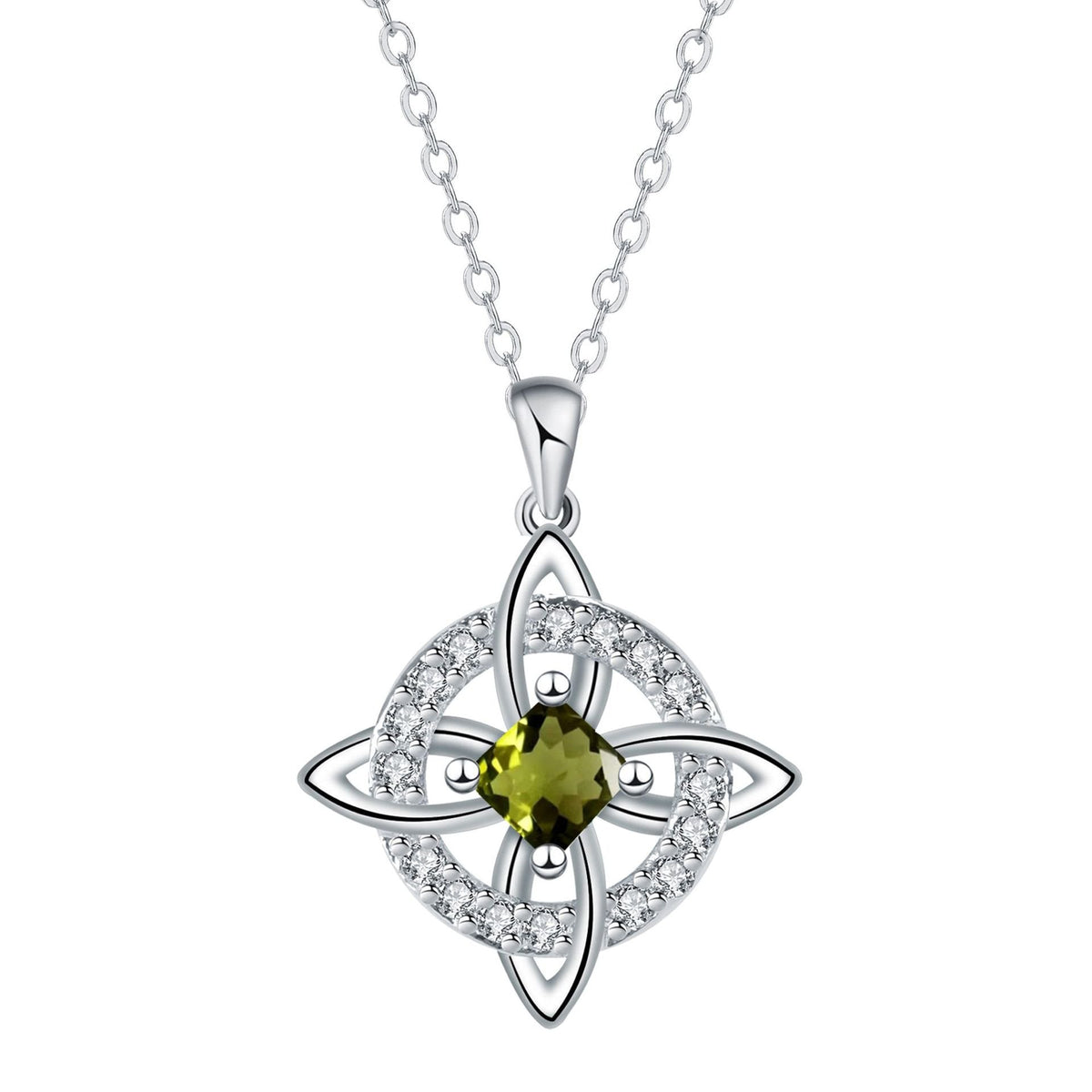 Mystical Birthstone Witches Knot Necklace – Natural Crystal🔮💞Protect Your Loved Ones