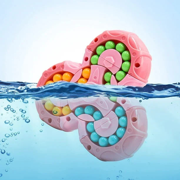 💥Extremely popular toy💥Fidget Spinner + Six-Sided Rotating Cube 2-in-1, Magic Bean Fun Educational Toy