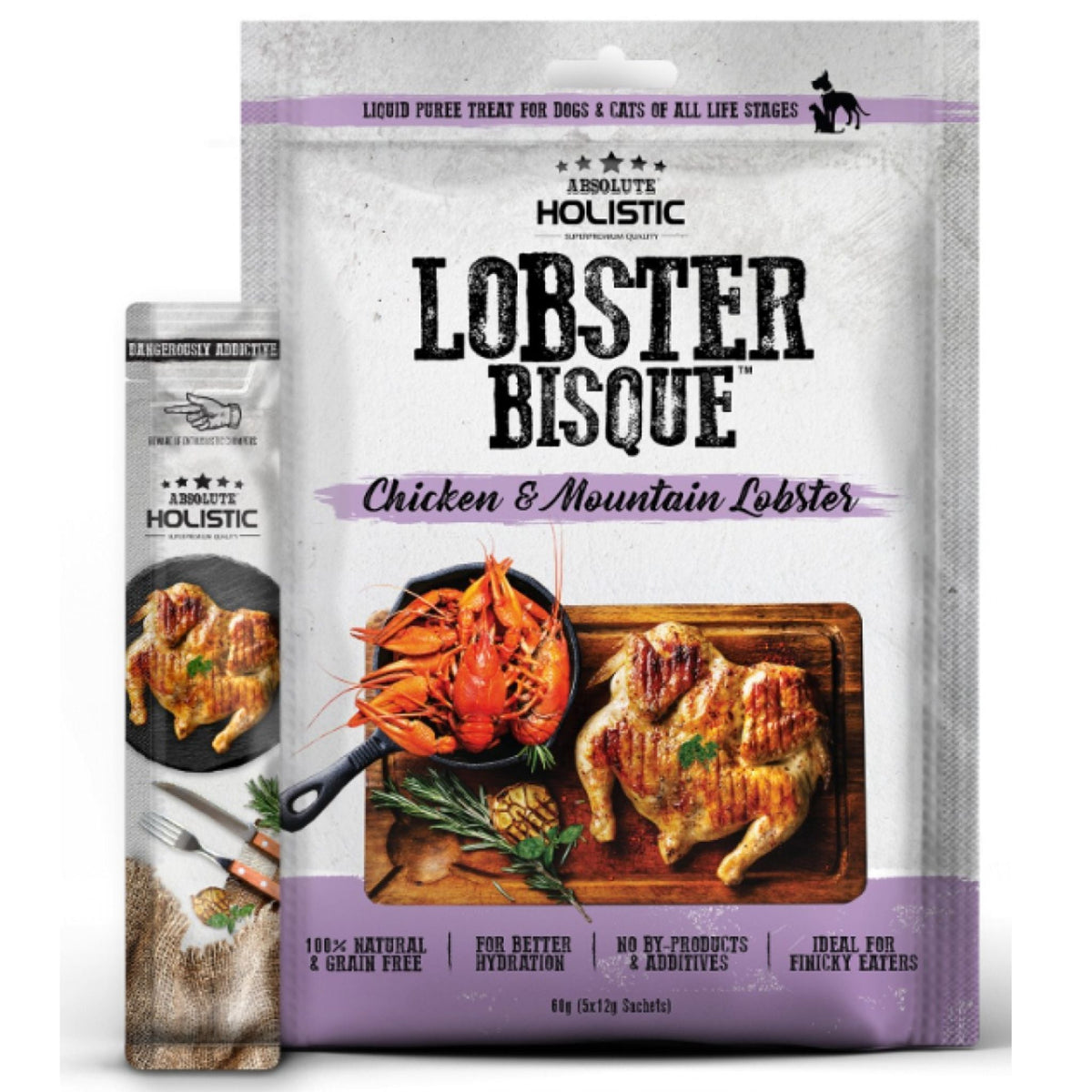 Absolute Holistic Bisque Chicken & Lobster Pet Treats for Cats & Dogs