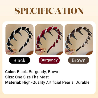💥Only £2.2 each💥Vintage High Cranium Artificial Pearl Hairband