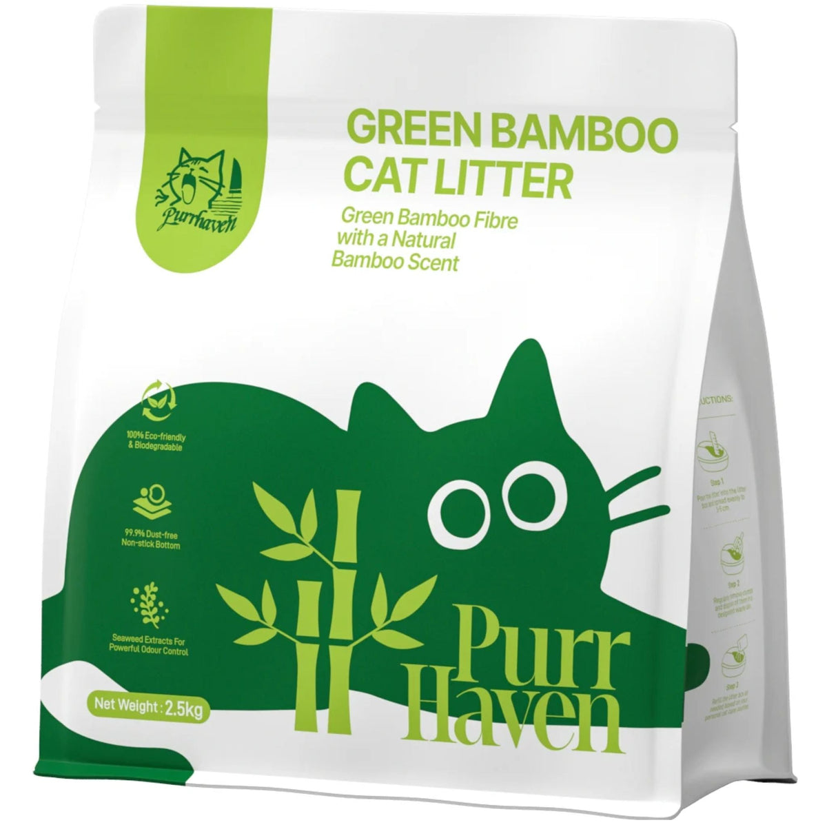 Purr Haven Green Bamboo Cat Litter