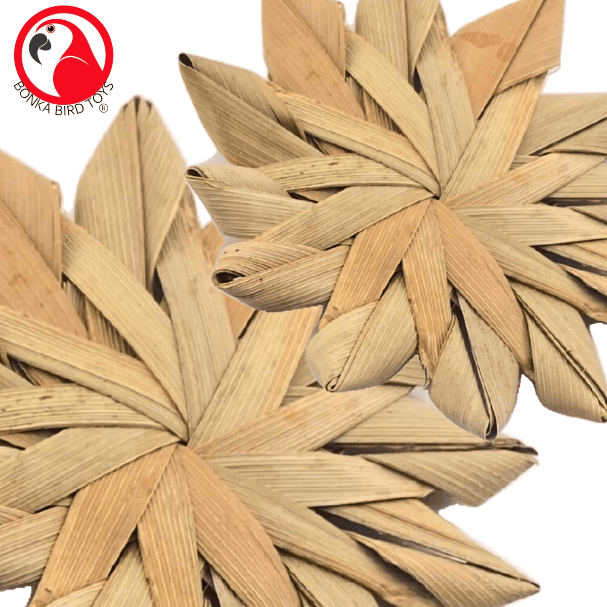1271 Pk3 Woven 3" Palm Flowers