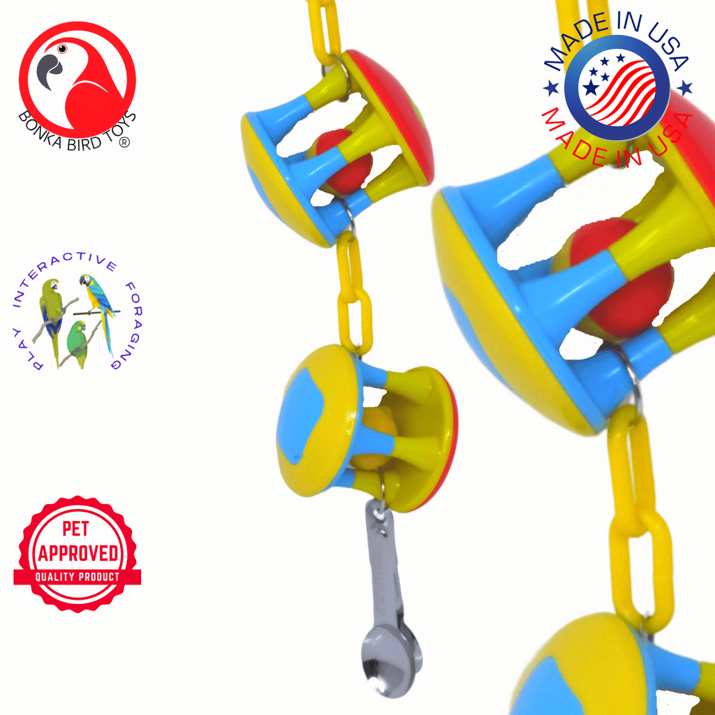 Spoon Cage Ball Medium Large Puzzle Rattle Toy