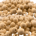 1249 Pk100 Wooden Pre-Drilled Beads