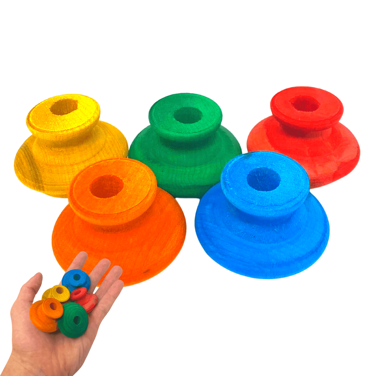 2933 Pk5 Colored Wooden Knobs