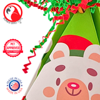 2904 Polar Bear Christmas Crinkle Cone