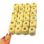 2527 Tiny ABC Cube Beads