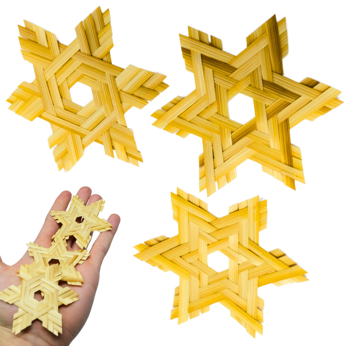 Natural and Colored PK 3 Six Point Star