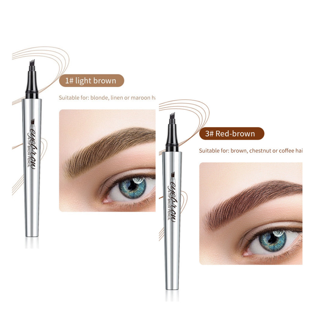 🔥 Waterproof Microblading Eyebrow Pen 4 Fork Tip Tattoo Pencil
