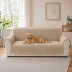Plush Pet-Friendly Non-Slip One-Piece Sectional Couch Cover Recliner Couch Cover - Strips
