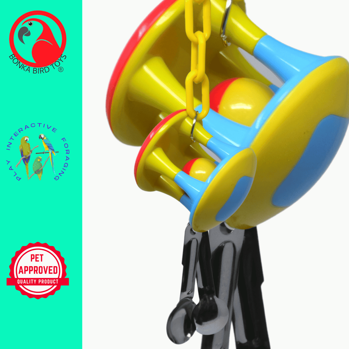Spoon Cage Ball Medium Large Puzzle Rattle Toy