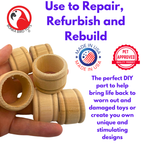3194 Pk6 Wooden Napkin Rings