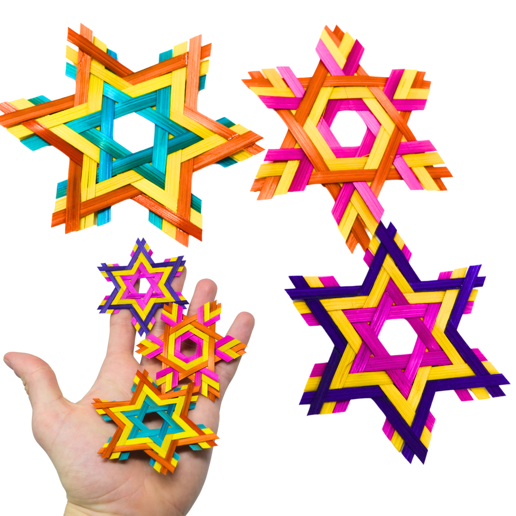 Natural and Colored PK 3 Six Point Star