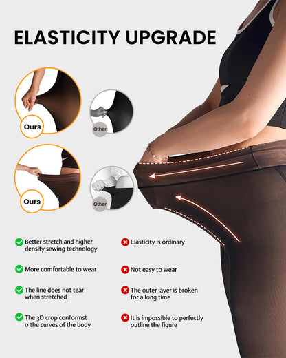 ❄️Winter Hot Sale 50% OFF 🤩Translucent Polyester Lined Tights