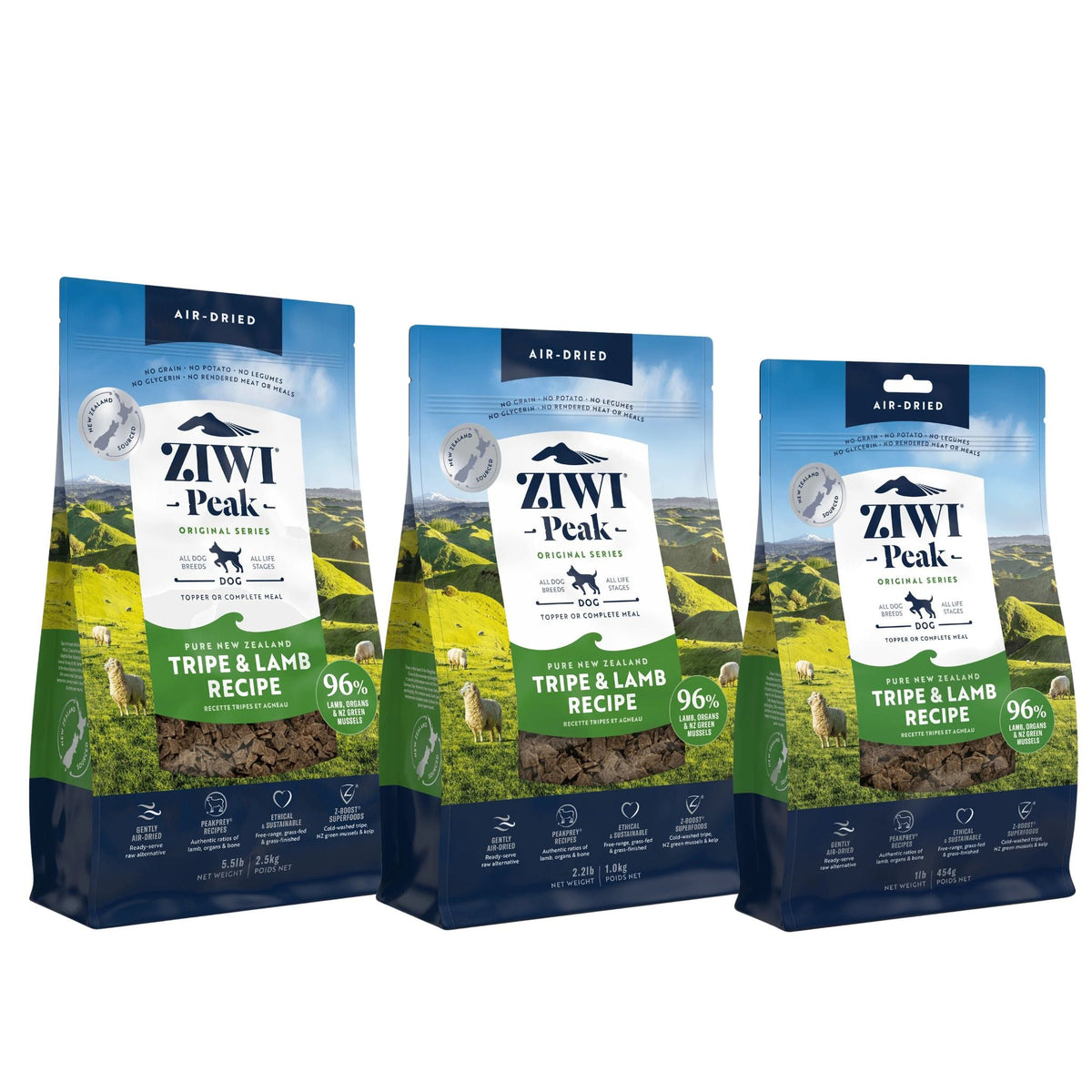ZIWI Peak Dog Food Air Dried Tripe & Lamb